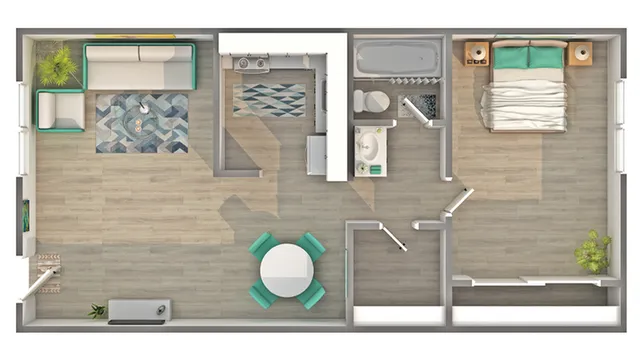 1 bed, 1 bath, 625 sqft, $1,169