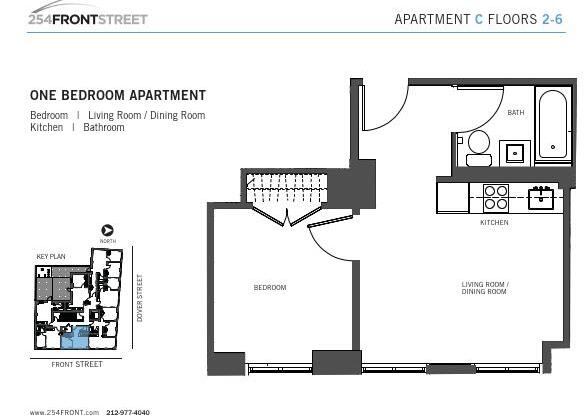 1 bed, 1 bath, $3,127, Unit 3-C