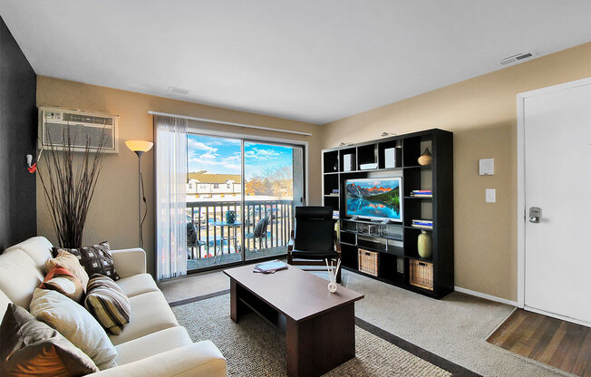 Carlyle Place Living Room With Balcony Door