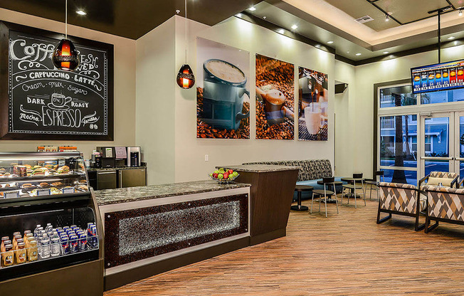 Coffee Bar at at The Epic at Gateway Luxury Apartments in St. Pete, FL