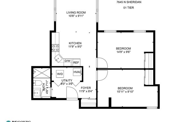 2 beds, 1 bath, 570 sqft, $2,500, Unit 301