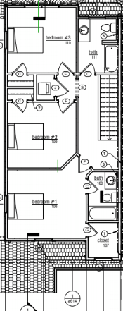 3 beds, 2.5 baths, 1,425 sqft, $1,880, Unit D101