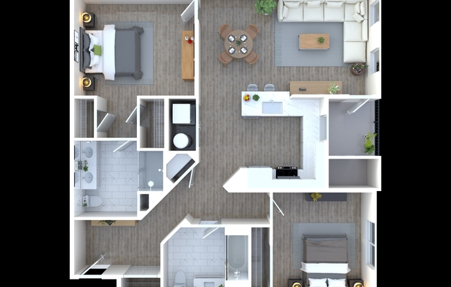 2 beds, 2 baths, 1,140 sqft, $2,999