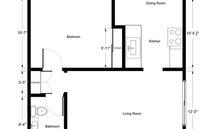 1 bed, 1 bath, 560 sqft, $2,195, Unit 4225-G