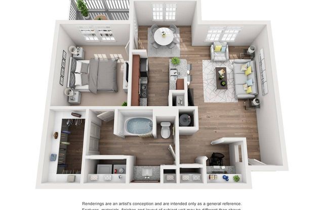 1 bed, 1 bath, 870 sqft, $1,917