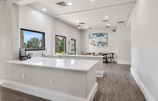 Clubhouse kitchen - Grand Centennial Apartments