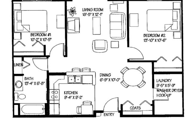 2 beds, 1 bath, $1,000