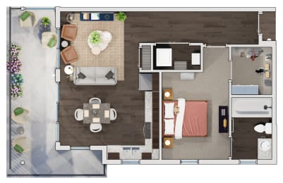 1 bed, 1 bath, 935 sqft, $1,578
