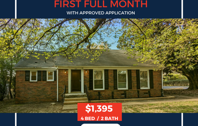 Half Off First Full Month of Rent With Approved Application!