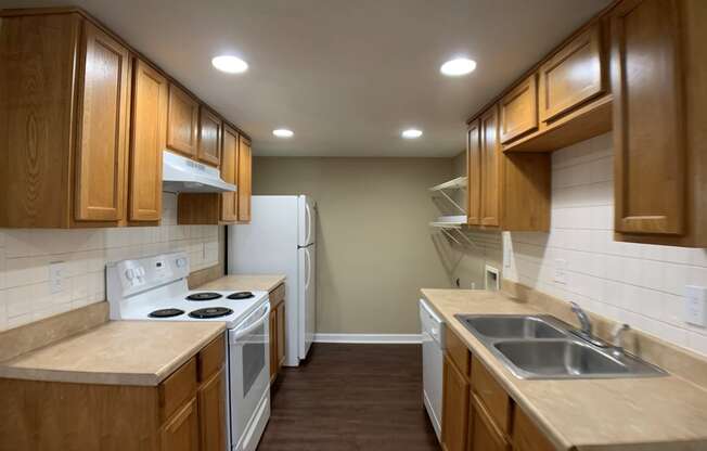 kitchen with cabinets and appliances