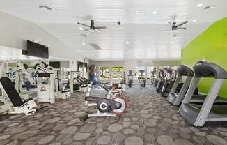 Community Fitness Center with Equipment at Saratoga Ridge Apartments located in North Phoenix, AZ.