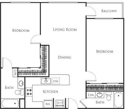 2 beds, 2 baths, 968 sqft, $2,976