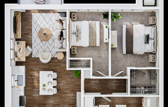 2 beds, 1 bath, 1,001 sqft, $1,590, Unit 319