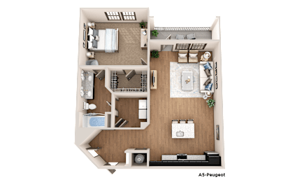 1 bed, 1 bath, 862 sqft, $1,574