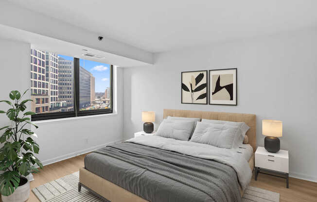 Bedroom with Hard Surface Flooring