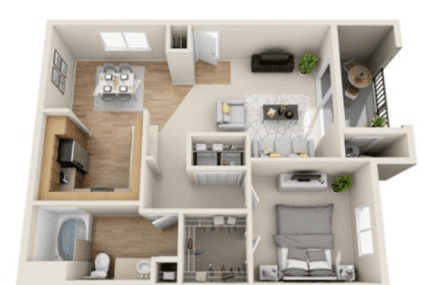 1 bed, 1 bath, 808 sqft, $2,305