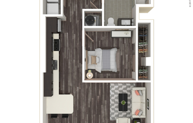 1 bed, 1 bath, 643 sqft, $1,350