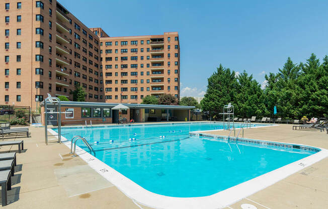 Swimming pool at Bridgeyard in Alexandria, VA