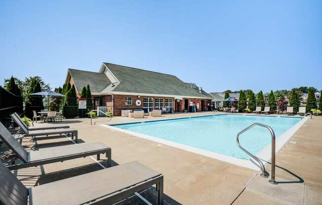 the swimming pool at our apartments