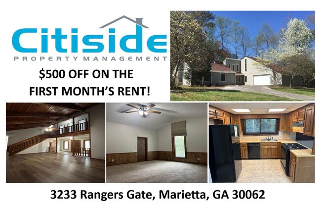 4 Bed 3 Bath in Marietta!---Special offer: Get $500 Off Your First Month’s Rent!