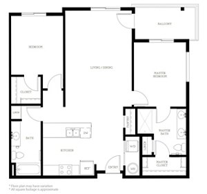 2 beds, 2 baths, 1,238 sqft, $2,399