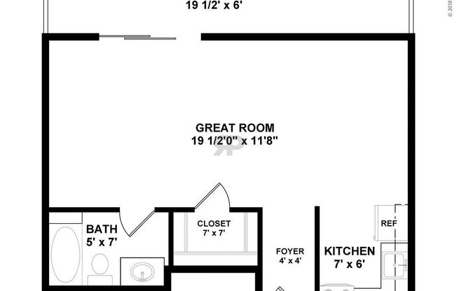 Studio, 1 bath, 400 sqft, $789