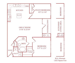 2 beds, 1 bath, 1,022 sqft, $1,646