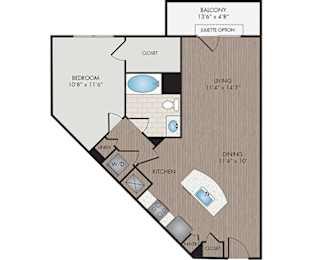 1 bed, 1 bath, 799 sqft, $1,370