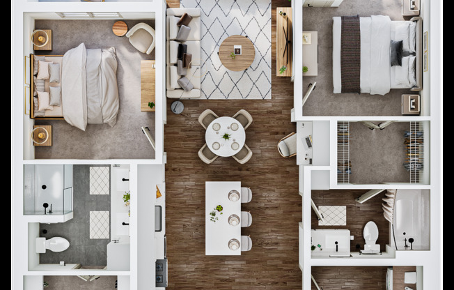 2 beds, 2 baths, 1,190 sqft, $2,865, Unit 355