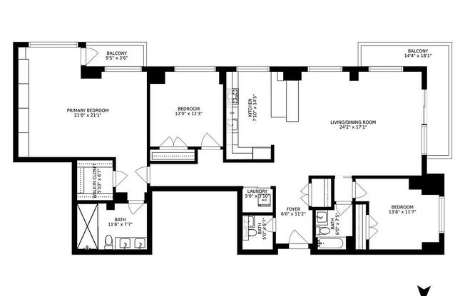 3 beds, 2.5 baths, 1,883 sqft, $17,000, Unit 35D