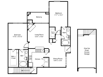 2 beds, 2 baths, 1,236 sqft, $1,990