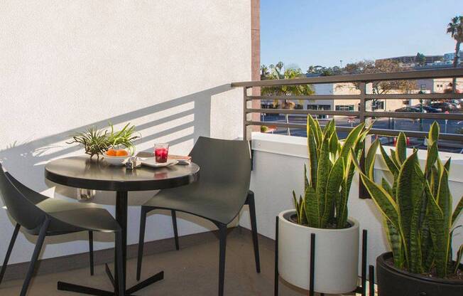 Balcony at AV8 Apartments in San Diego, CA