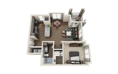 1 bed, 1 bath, 833 sqft, $1,530