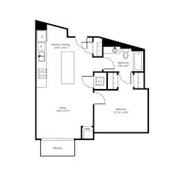 1 bed, 1 bath, 700 sqft, $1,895