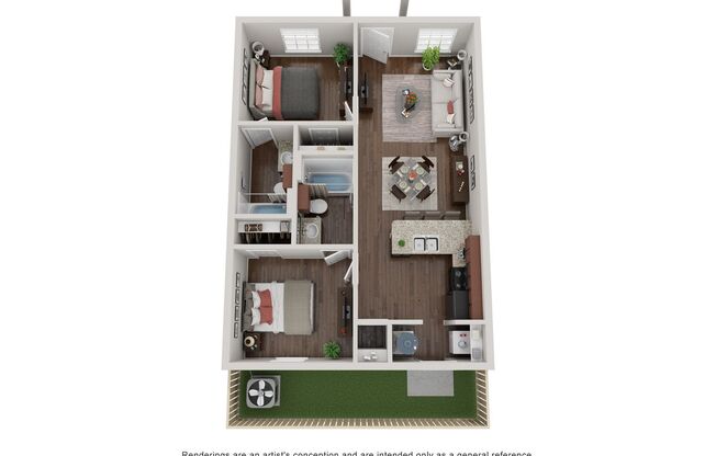 2 beds, 2 baths, 853 sqft, $999