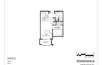 Studio, 1 bath, 566 sqft, $1,225, Unit 208