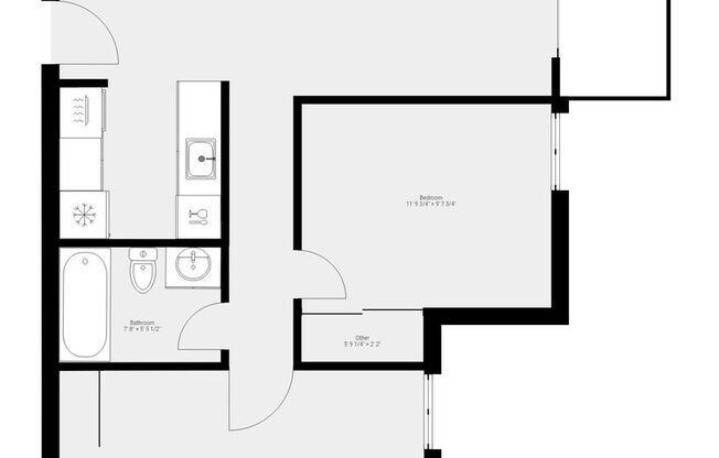 2 beds, 1 bath, 834 sqft, $1,895, Unit 205