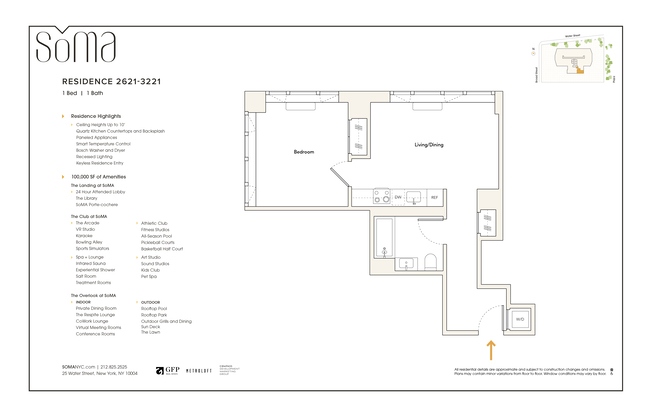 1 bed, 1 bath, $6,025, Unit 2821