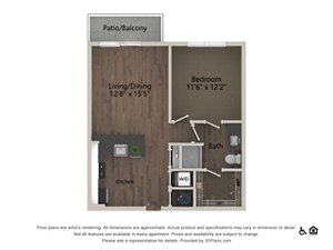 1 bed, 1 bath, 675 sqft, $1,630