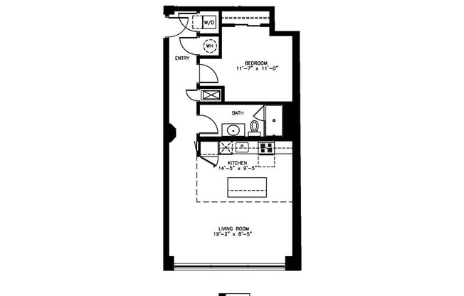 1 bed, 1 bath, 805 sqft, $1,395, Unit 201