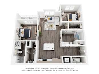 2 beds, 2 baths, 1,041 sqft, $1,815