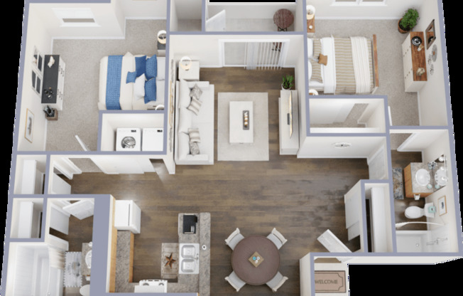 2 beds, 2 baths, 935 sqft, $1,660