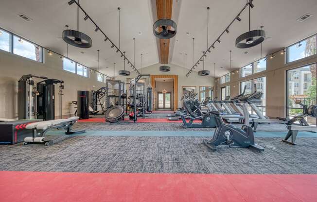 Fitness Center With Updated Equipment at Retreat at the Rim, San Antonio