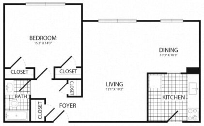 1 bed, 1 bath, 745 sqft, $1,500