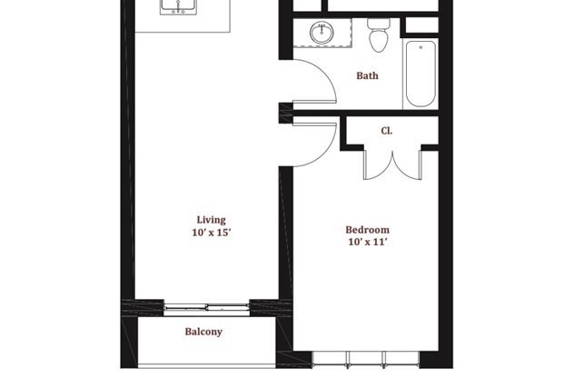 1 bed, 1 bath, 640 sqft, $2,950, Unit 315