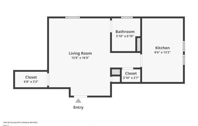 Studio, 1 bath, $1,345, Unit 005
