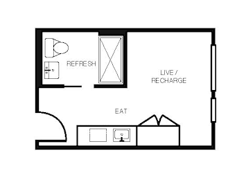 Studio, 1 bath, 234 sqft, $1,605