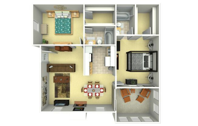 2 beds, 2 baths, 952 sqft, $1,369, Unit 1124