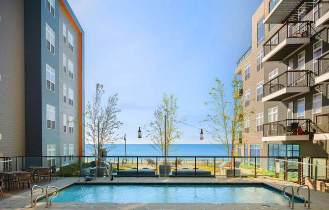 Resort-style swimming pool - BLVD at Revere Beach