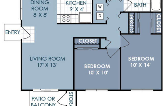 2 beds, 1 bath, 936 sqft, $1,980